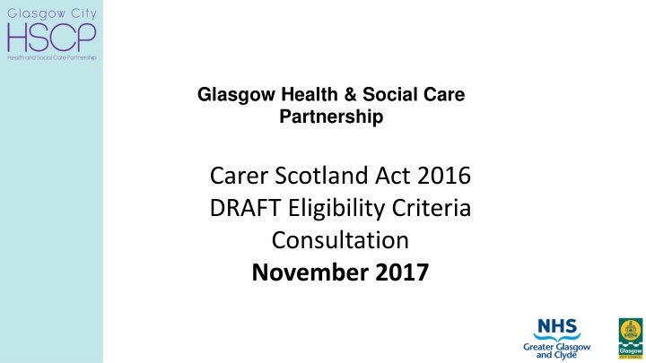 Glasgow Health & Social Care Partnership Carer Support Criteria