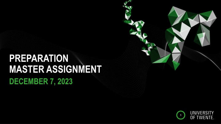 Master Assignment Guidelines and Requirements in Applied Physics