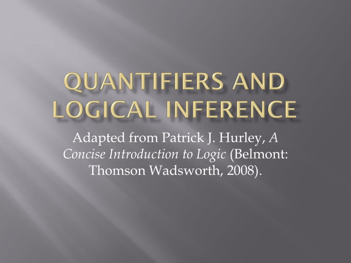 Quantifiers in Symbolizing Statements