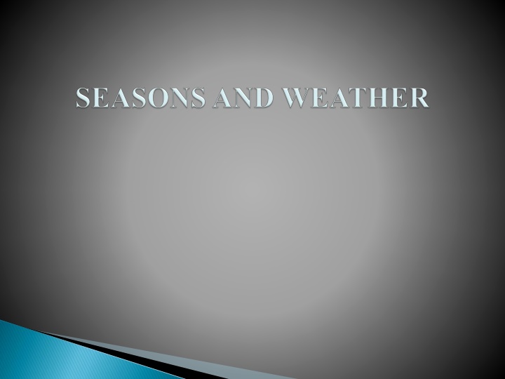 Weather Elements Visual Representation in Seasons and Days