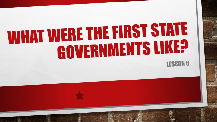 Creating State Constitutions in Revolutionary America
