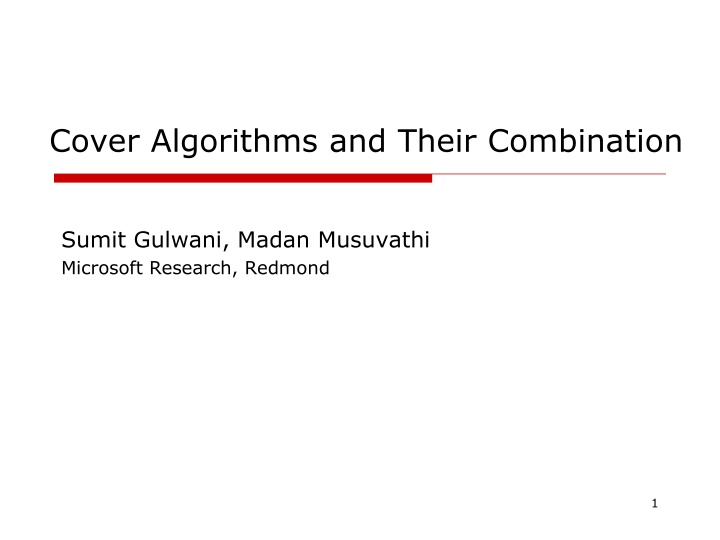 Algorithms and Combination in Theory