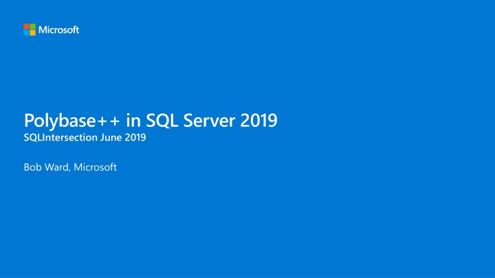 SQL Server Polybase: Data Virtualization Overview