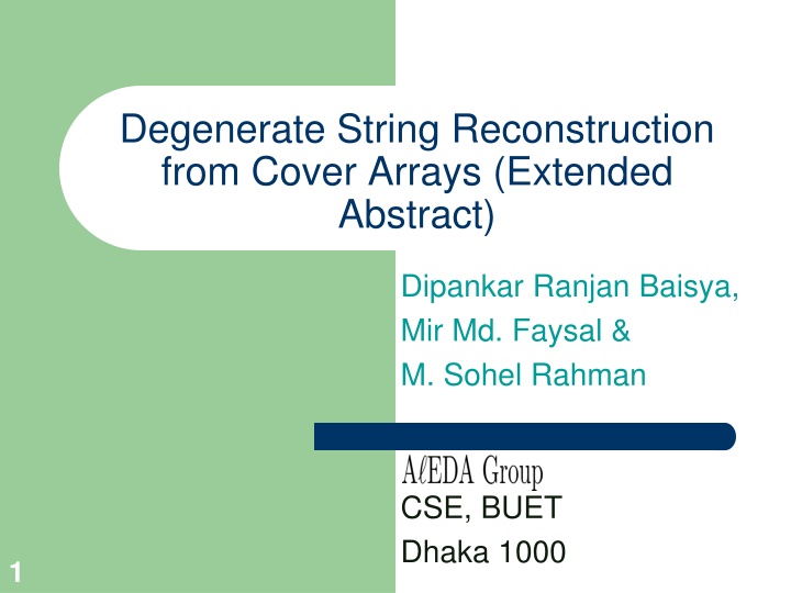 Efficient Algorithms for Degenerate String Reconstruction from Cover Arrays