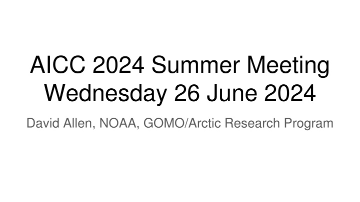 Arctic Research Expedition 2024: Mission to Explore Pacific Arctic Ecosystems