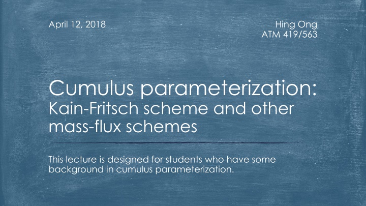 Cumulus Parameterization and Mass-Flux Schemes in Atmospheric Science