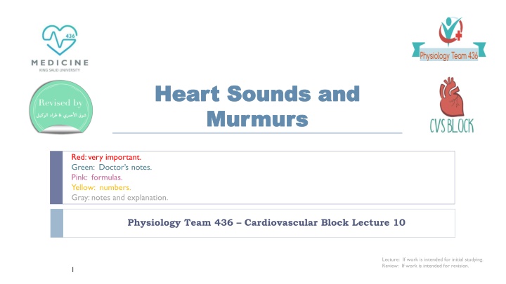 Heart Sounds and Murmurs in Cardiovascular Physiology