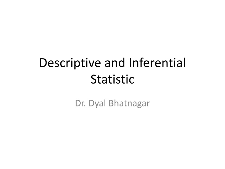 Statistical Analysis: Descriptive and Inferential Techniques Overview
