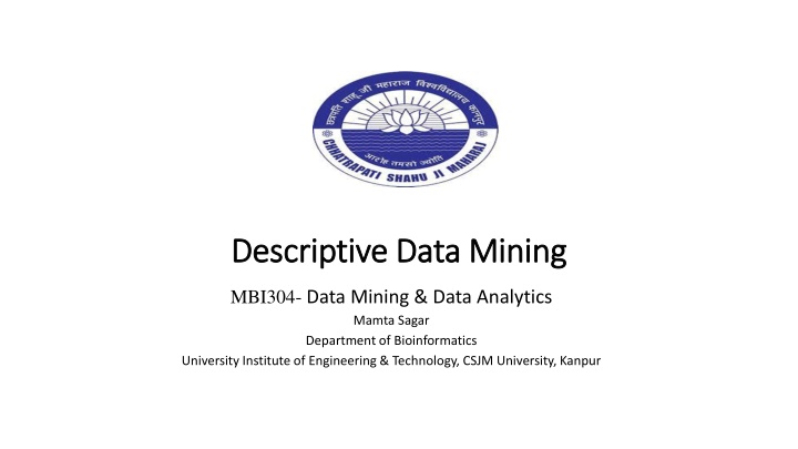 Data Mining and Analytics in Bioinformatics