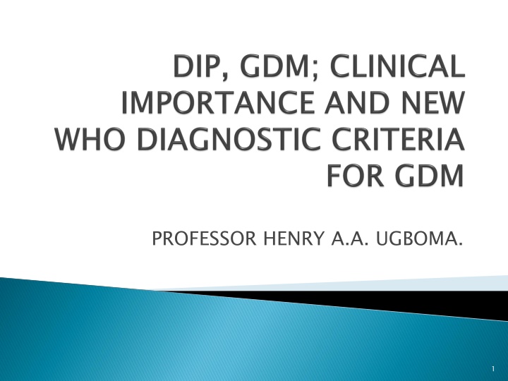 Gestational Diabetes Mellitus