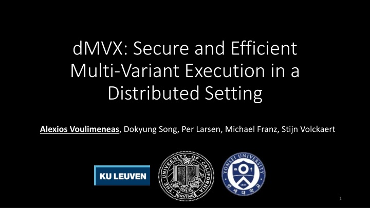 Secure and Efficient Multi-Variant Execution in Distributed Settings
