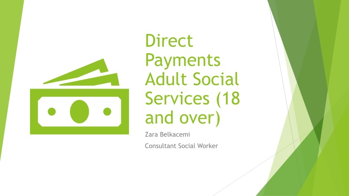 Direct Payments in Adult Social Services