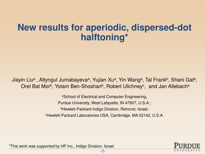 Advancements in Aperiodic Dispersed-Dot Halftoning Using Direct Binary Search