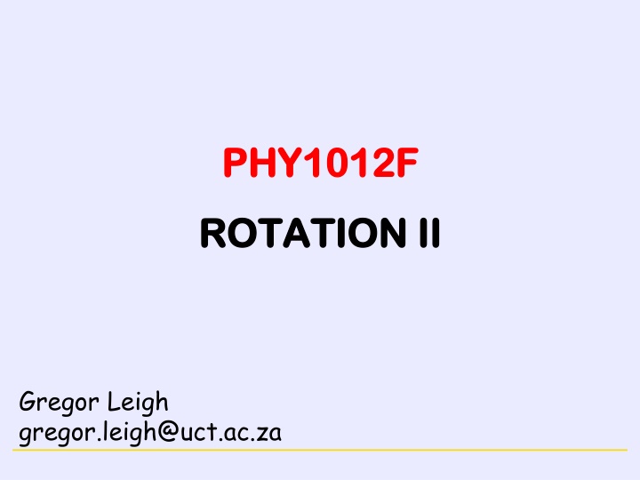 Conservation Laws in Rotational Energy