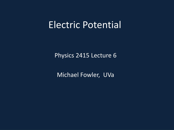 Electric Potential and Gravitational Energy in Physics