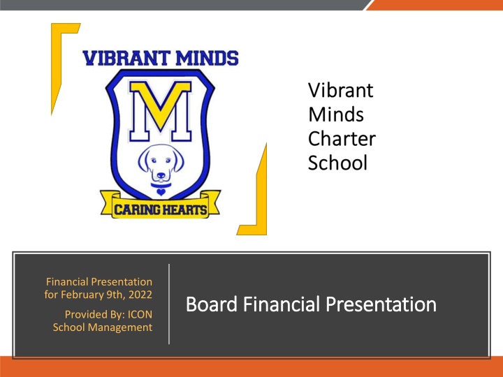 Financial Report Summary for ICON School Management Board Meeting