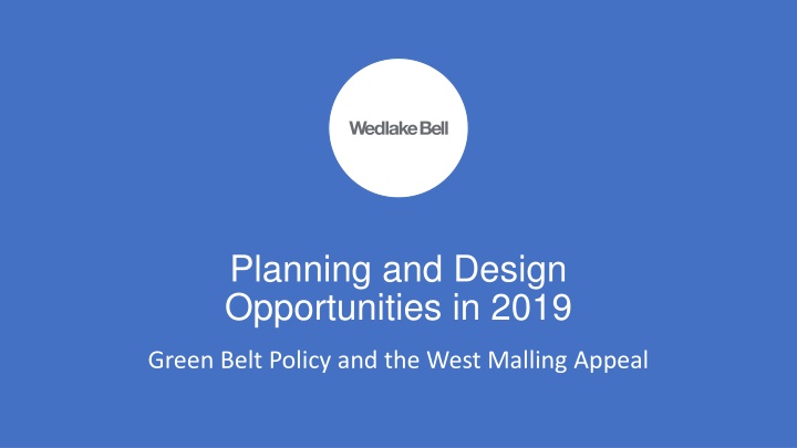 Green Belt Policy and Development Opportunities in 2019
