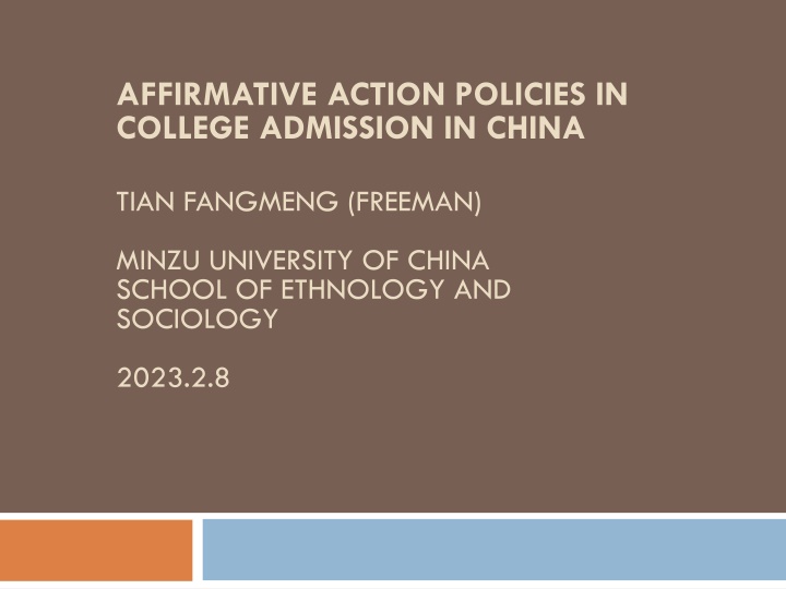 Evolution of Affirmative Action Policies in College Admission in China
