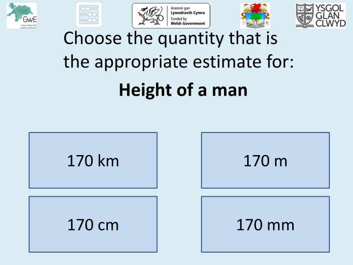 Choose the Appropriate Quantity Estimates