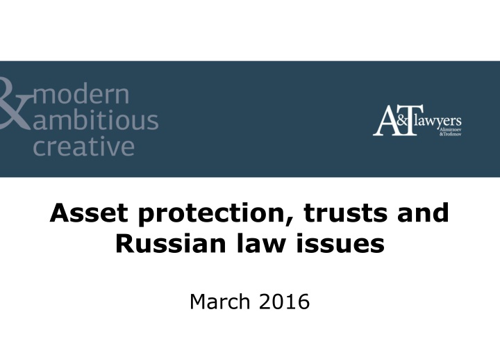 The Impact of Russian CFC Rules on Asset Protection Trusts