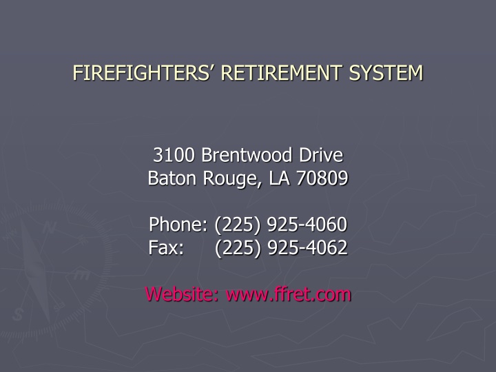 Firefighters Retirement System Overview