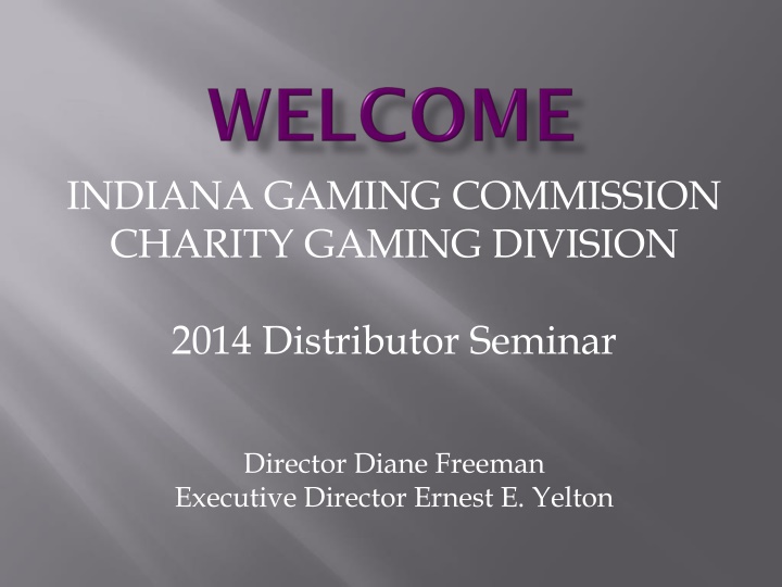 Indiana Gaming Commission Charity Gaming Guidelines