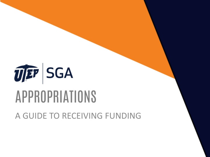 Guide to Receiving Funding Through SGA Appropriations