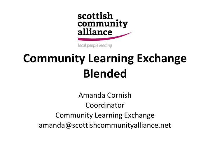 Community Learning Exchange Blended: Empowering Community Groups