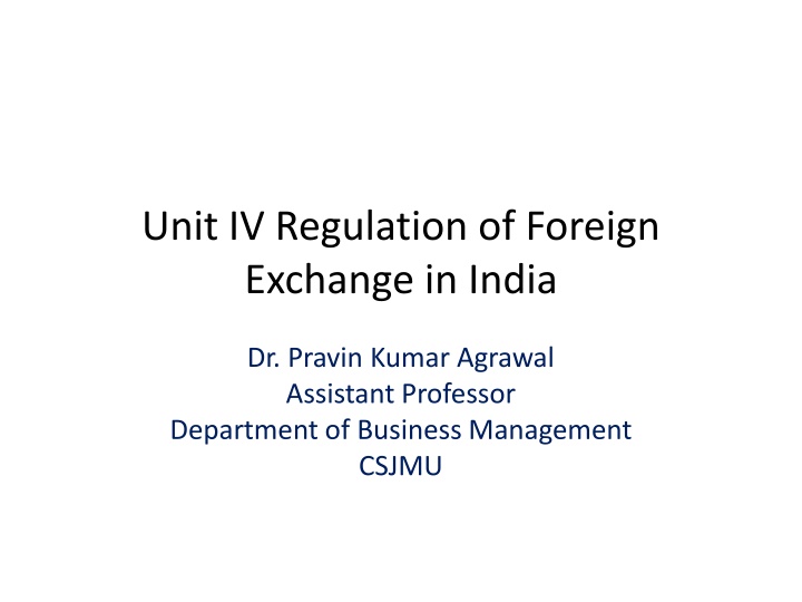 Foreign Exchange Regulations in India: FERA and FEMA Overview
