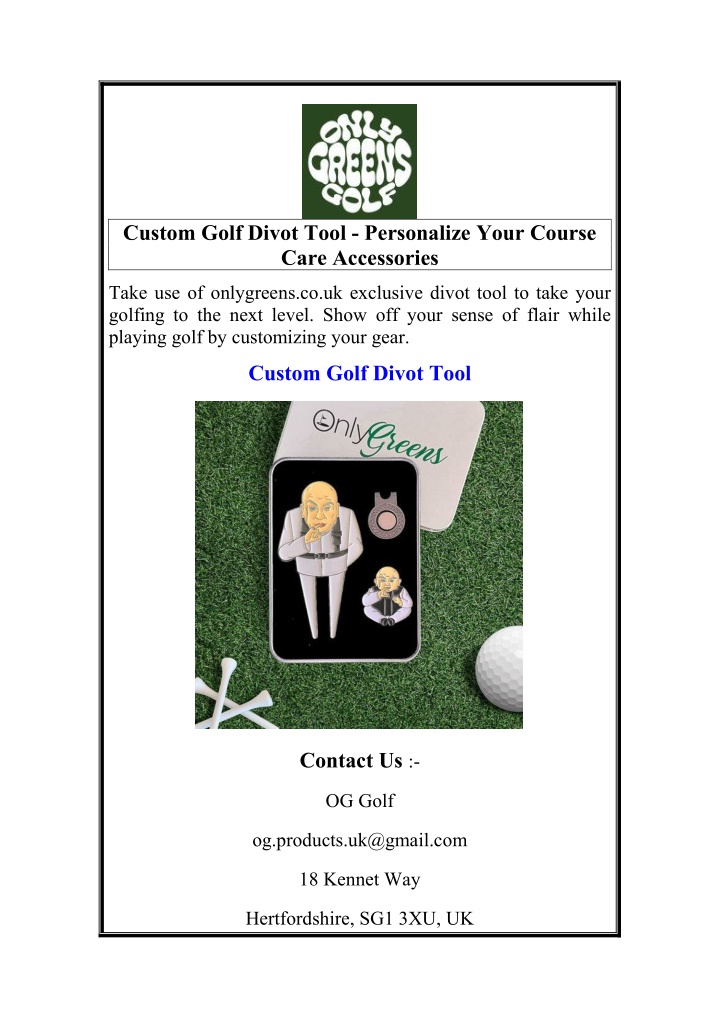 custom golf divot tool personalize your course n.w