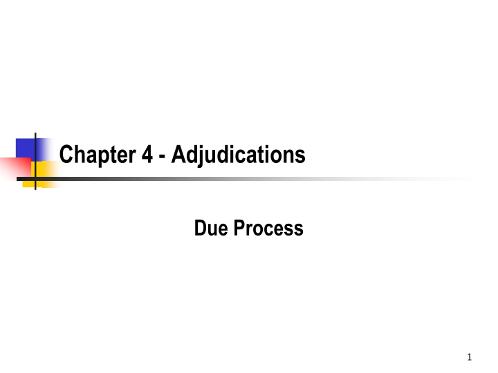 Due Process: Substantive and Procedural Dimensions