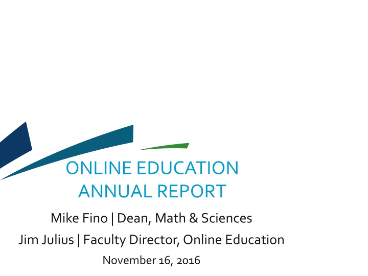 MiraCosta College Online Education Annual Report 2016