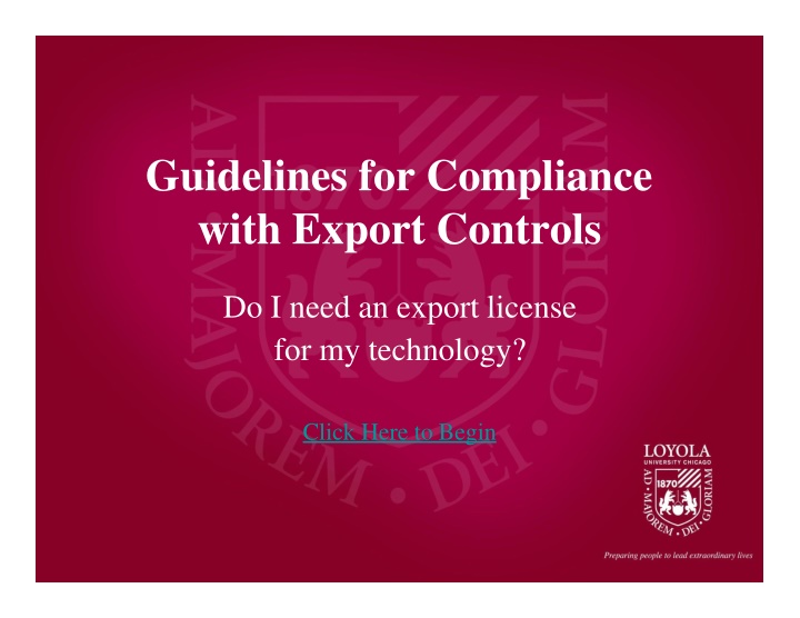 Export Control License Guidelines for Technology