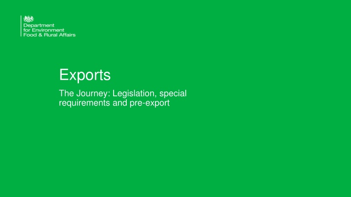 EU Legislation for Plant Health Exports