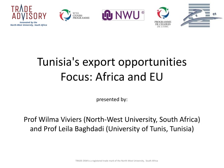 Tunisia's Export Opportunities Focus: Africa and EU Presentation