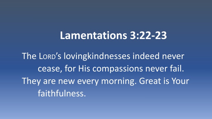 Responding to God's Faithfulness: Our Calling and Duty