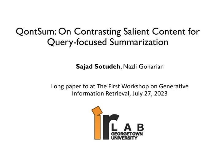 Enhancing Query-Focused Summarization with Contrastive Learning