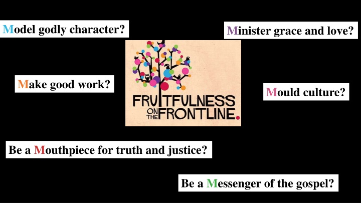 Embracing a Model of Godly Character - Cultivating Fruit of the Spirit