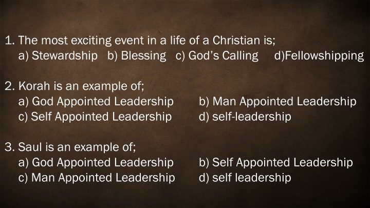 Insights on Christian Leadership and Character Development