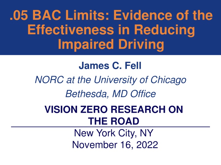 Effectiveness of Lower BAC Limits in Reducing Impaired Driving
