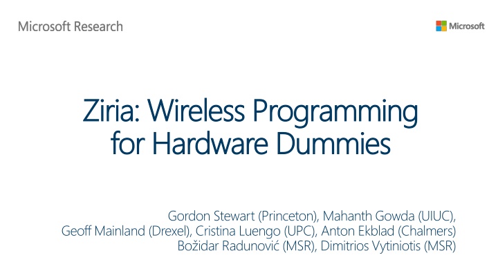Enhancing Wireless Programming Tools for Improved Development Efficiency