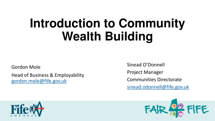 Fife Community Wealth Building Recommendations