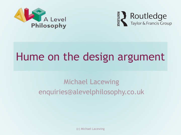 Analyzing Hume's Critique of the Design Argument by Michael Lacewing