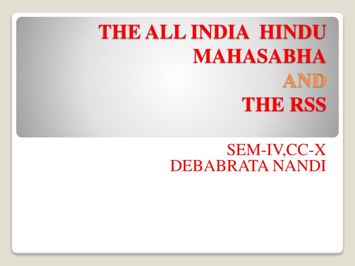The All India Hindu Mahasabha: History and Impact