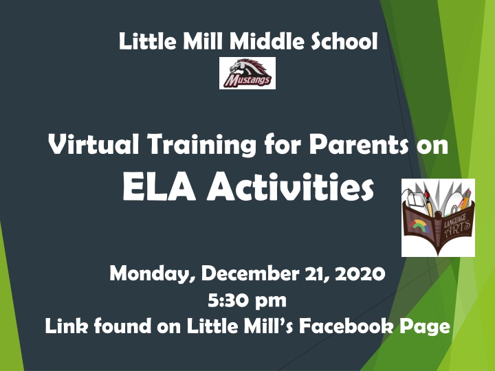 Little Mill Middle School Title I Virtual ELA Training for Parents