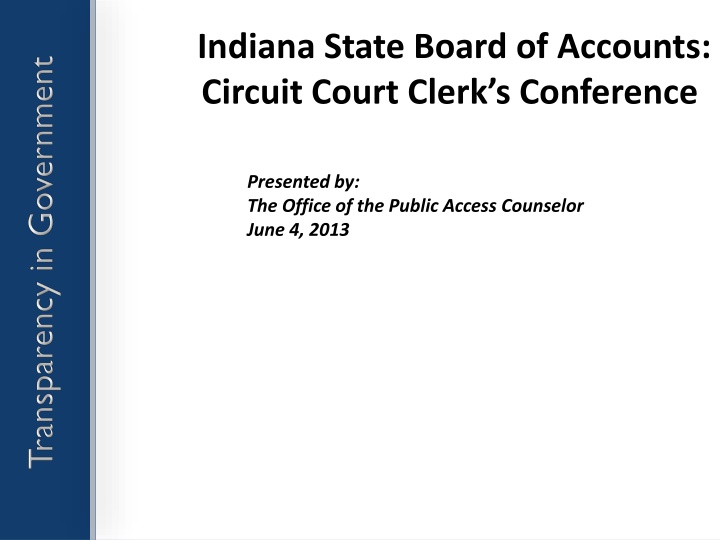 Indiana Open Door Law for Public Access