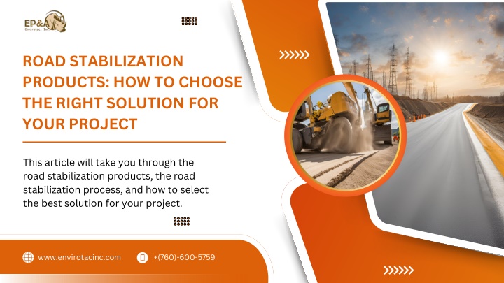 road stabilization products how to choose n.w