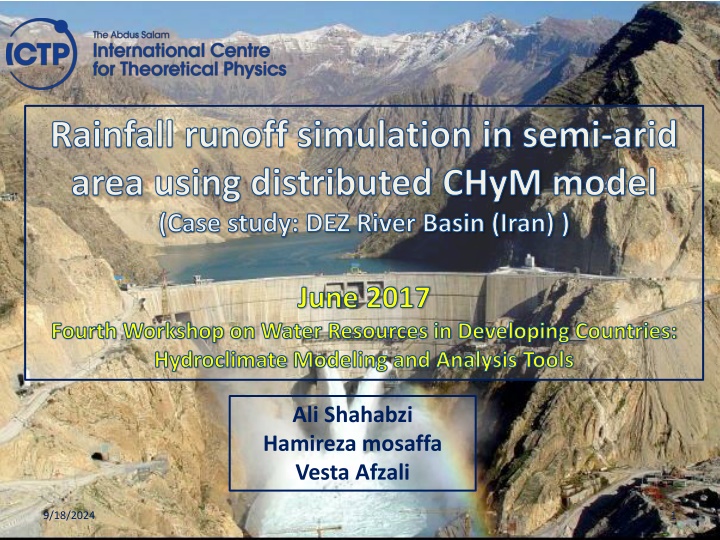 Rainfall-Runoff Simulation in Semi-Arid Area Using Distributed CHyM Model: DEZ River Basin Study