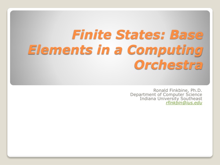 Finite State Machines in Computing