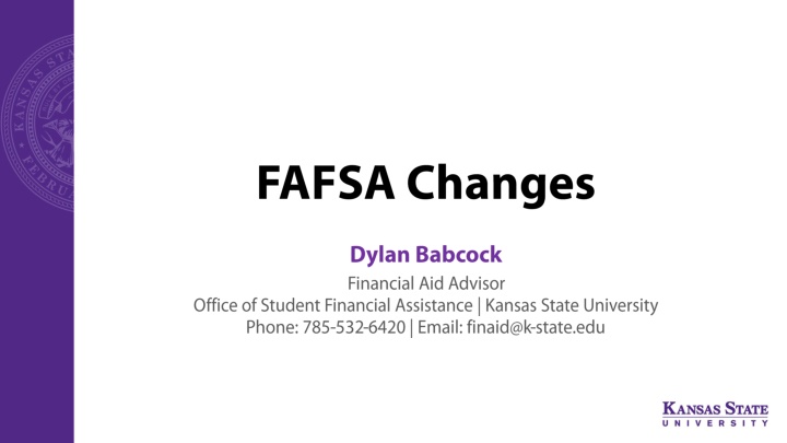 Student Financial Assistance Information at Kansas State University